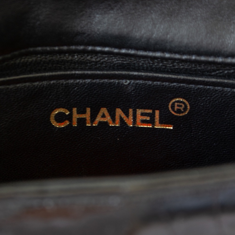 Chanel Vintage 1989 Classic Mini Flap Black Alligator 24K Gold Plated Bag - Picture 12 of 16